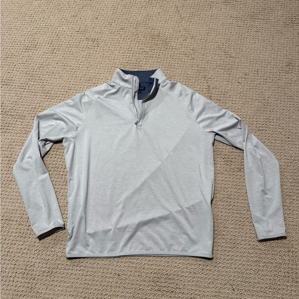 Peter Millar Light Gray Quarter-Zip Jacket